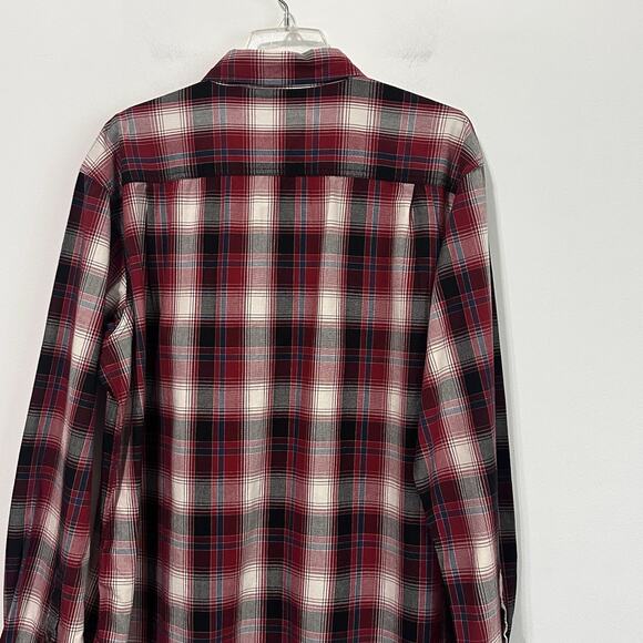 Carhartt Mens Relaxed Fit Shirt XL Red Gray Plaid Button Front Work Casual NEW - Picture 7 of 9